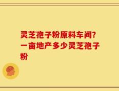 灵芝孢子粉原料车间？一亩地产多少灵芝孢子粉