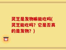 灵芝是发物嘛能吃吗(灵芝能吃吗？它是否真的是发物？)