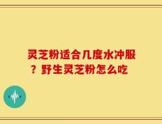 灵芝粉适合几度水冲服 ？野生灵芝粉怎么吃