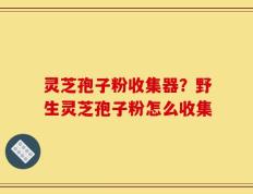 灵芝孢子粉收集器？野生灵芝孢子粉怎么收集