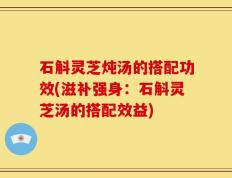 石斛灵芝炖汤的搭配功效(滋补强身：石斛灵芝汤的搭配效益)