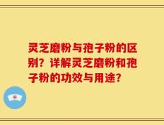 灵芝磨粉与孢子粉的区别？详解灵芝磨粉和孢子粉的功效与用途？
