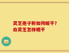 灵芝孢子粉如何晾干？白灵芝怎样晒干