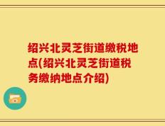 绍兴北灵芝街道缴税地点(绍兴北灵芝街道税务缴纳地点介绍)