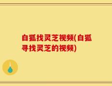 白狐找灵芝视频(白狐寻找灵芝的视频)