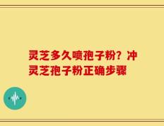 灵芝多久喷孢子粉？冲灵芝孢子粉正确步骤