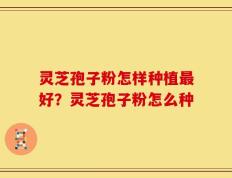 灵芝孢子粉怎样种植最好？灵芝孢子粉怎么种