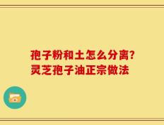 孢子粉和土怎么分离？灵芝孢子油正宗做法