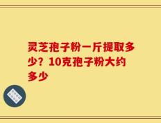 灵芝孢子粉一斤提取多少？10克孢子粉大约多少