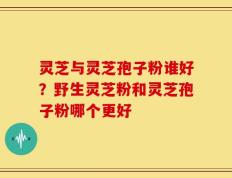 灵芝与灵芝孢子粉谁好？野生灵芝粉和灵芝孢子粉哪个更好