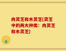 肉灵芝和木灵芝(灵芝中的两大种类：肉灵芝和木灵芝)