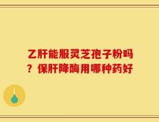 乙肝能服灵芝孢子粉吗？保肝降酶用哪种药好