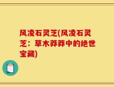 风凌石灵芝(风凌石灵芝：草木莽莽中的绝世宝藏)