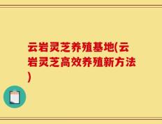云岩灵芝养殖基地(云岩灵芝高效养殖新方法)