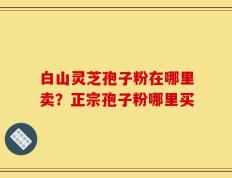 白山灵芝孢子粉在哪里卖？正宗孢子粉哪里买