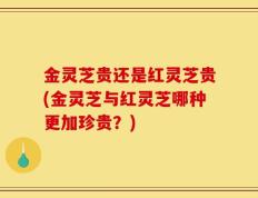 金灵芝贵还是红灵芝贵(金灵芝与红灵芝哪种更加珍贵？)