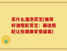 买什么酒泡灵芝(推荐好酒搭配灵芝：最佳搭配让你健康享受盛宴)