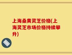 上海桑黄灵芝价格(上海灵芝市场价格持续攀升)