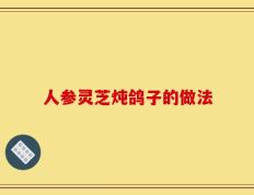 人参灵芝炖鸽子的做法