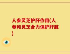 人参灵芝护肝作用(人参和灵芝合力保护肝脏)