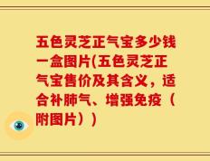 五色灵芝正气宝多少钱一盒图片(五色灵芝正气宝售价及其含义，适合补肺气、增强免疫（附图片）)