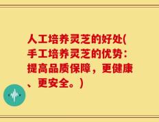 人工培养灵芝的好处(手工培养灵芝的优势：提高品质保障，更健康、更安全。)
