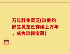 万年野生灵芝(珍贵的野生灵芝已存续上万年，成为珍稀宝藏)