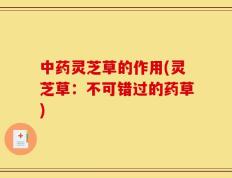 中药灵芝草的作用(灵芝草：不可错过的药草)