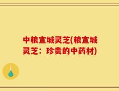 中粮宣城灵芝(粮宣城灵芝：珍贵的中药材)