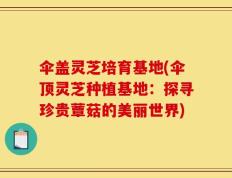 伞盖灵芝培育基地(伞顶灵芝种植基地：探寻珍贵蕈菇的美丽世界)