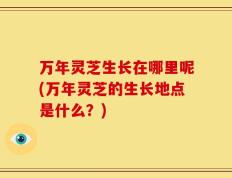 万年灵芝生长在哪里呢(万年灵芝的生长地点是什么？)