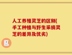 人工养殖灵芝的区别(手工种植与野生采摘灵芝的差异及优劣)