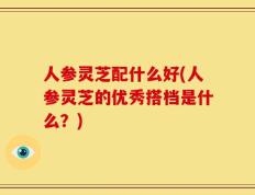 人参灵芝配什么好(人参灵芝的优秀搭档是什么？)