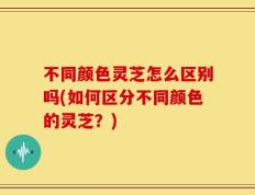 不同颜色灵芝怎么区别吗(如何区分不同颜色的灵芝？)