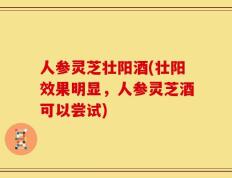 人参灵芝壮阳酒(壮阳效果明显，人参灵芝酒可以尝试)