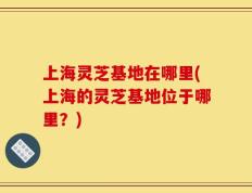 上海灵芝基地在哪里(上海的灵芝基地位于哪里？)