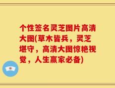 个性签名灵芝图片高清大图(草木皆兵，灵芝堪守，高清大图惊艳视觉，人生赢家必备)