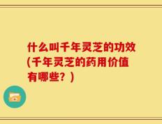 什么叫千年灵芝的功效(千年灵芝的药用价值有哪些？)