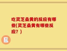 吃灵芝桑黄的反应有哪些(灵芝桑黄有哪些反应？)
