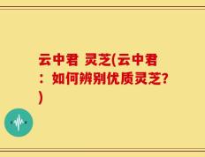 云中君 灵芝(云中君：如何辨别优质灵芝？)