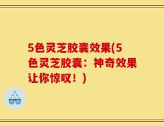 5色灵芝胶囊效果(5色灵芝胶囊：神奇效果让你惊叹！)