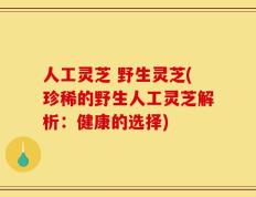 人工灵芝 野生灵芝(珍稀的野生人工灵芝解析：健康的选择)