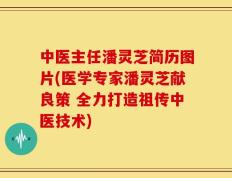中医主任潘灵芝简历图片(医学专家潘灵芝献良策 全力打造祖传中医技术)