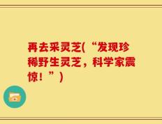 再去采灵芝(“发现珍稀野生灵芝，科学家震惊！”)