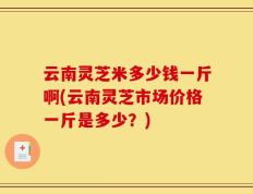 云南灵芝米多少钱一斤啊(云南灵芝市场价格一斤是多少？)