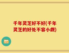 千年灵芝好不好(千年灵芝的好处不容小觑)