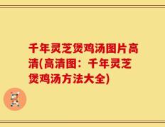 千年灵芝煲鸡汤图片高清(高清图：千年灵芝煲鸡汤方法大全)