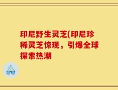 印尼野生灵芝(印尼珍稀灵芝惊现，引爆全球探索热潮