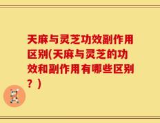 天麻与灵芝功效副作用区别(天麻与灵芝的功效和副作用有哪些区别？)