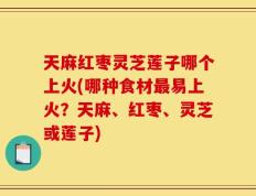 天麻红枣灵芝莲子哪个上火(哪种食材最易上火？天麻、红枣、灵芝或莲子)